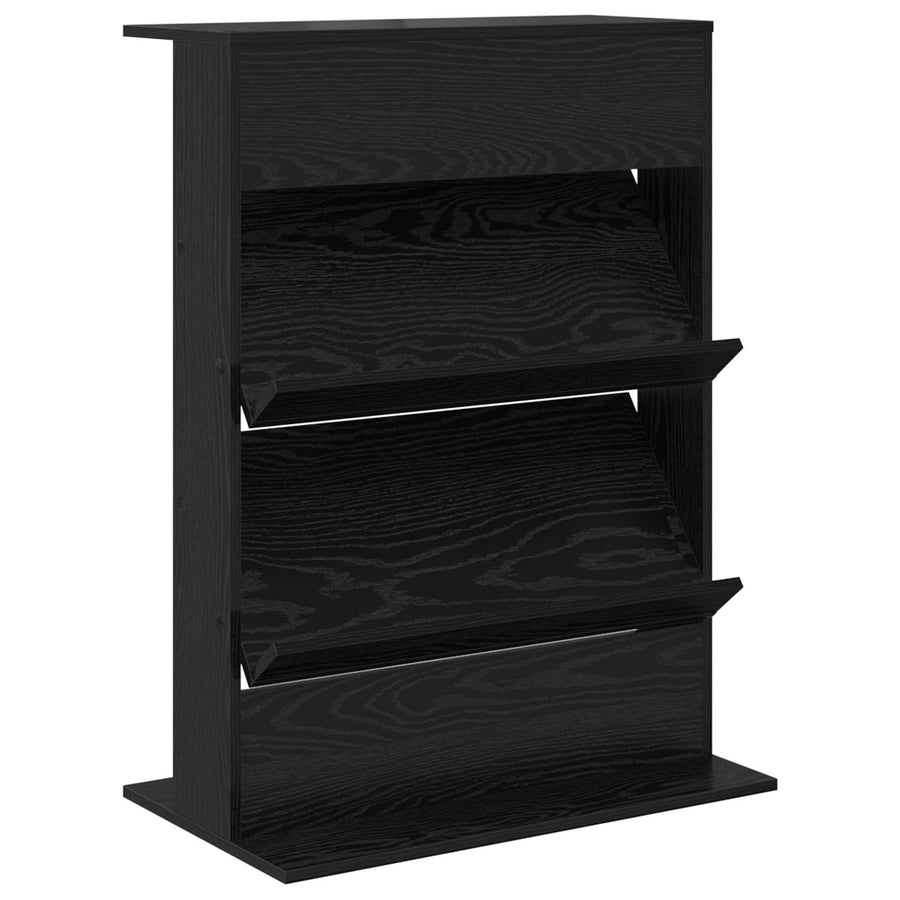 Tijdschrift Rek Zwart Eiken 70 x 41 x 96 cm Bewerkt hout
