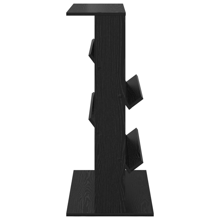 Tijdschrift Rek Zwart Eiken 70 x 41 x 96 cm Bewerkt hout