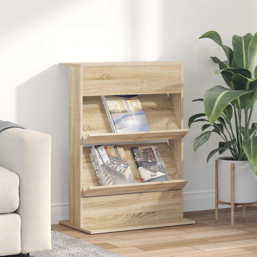 Tijdschrift Rek Sonoma Eiken 70 x 41 x 96 cm Bewerkt hout