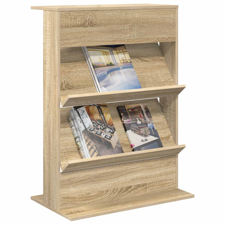 Tijdschrift Rek Sonoma Eiken 70 x 41 x 96 cm Bewerkt hout