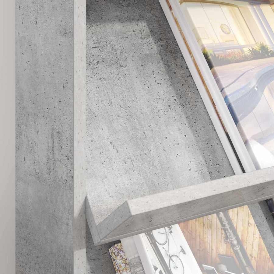 Tijdschrift Rek Beton Grijs 70 x 41 x 96 cm Bewerkt hout