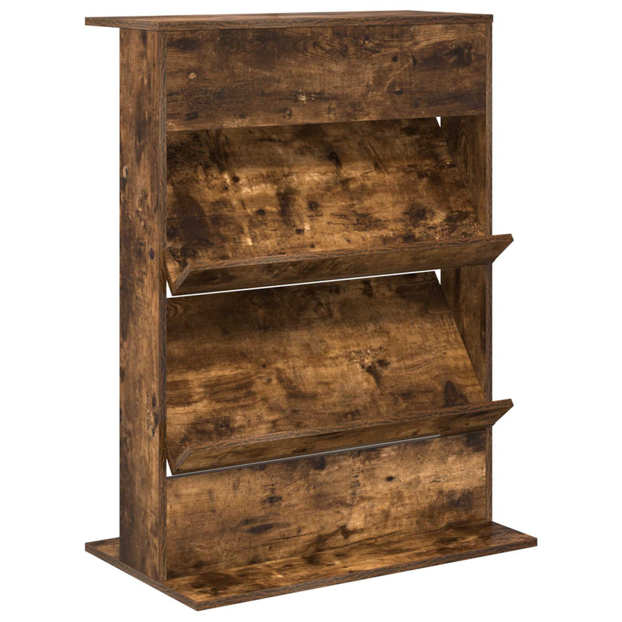 Tijdschrift Rek Gerookt eiken 70 x 41 x 96 cm Bewerkt hout