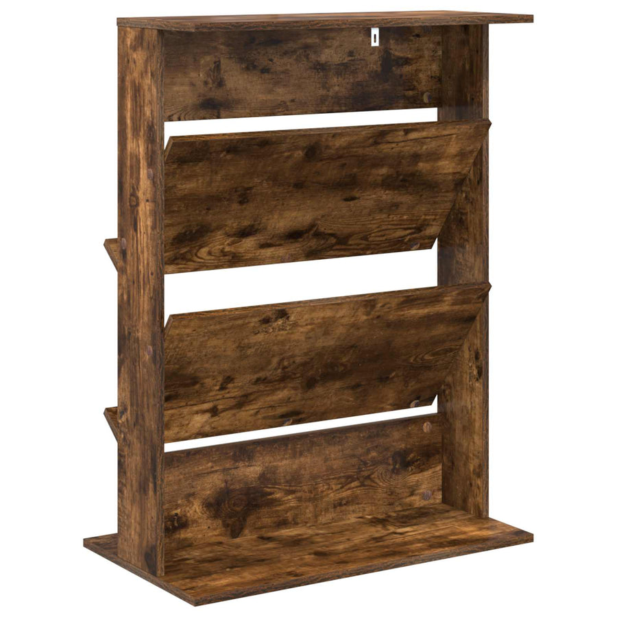 Tijdschrift Rek Gerookt eiken 70 x 41 x 96 cm Bewerkt hout