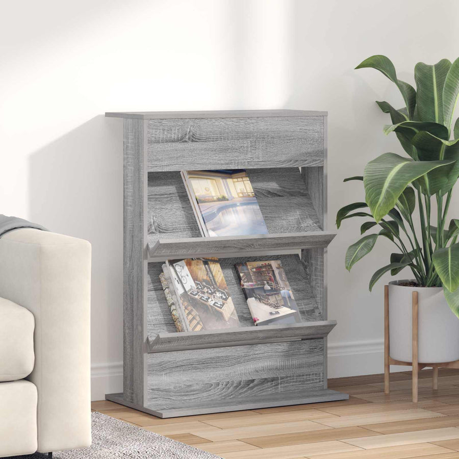 Tijdschrift Rek Grijs Sonoma 70 x 41 x 96 cm Bewerkt hout