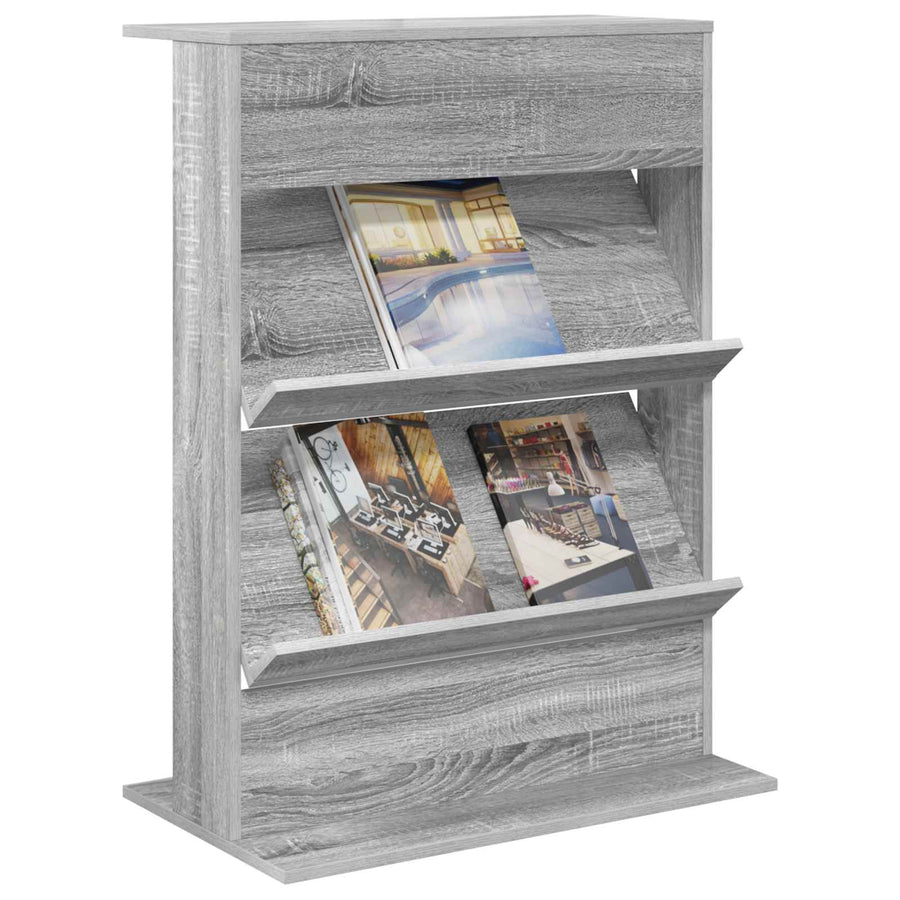 Tijdschrift Rek Grijs Sonoma 70 x 41 x 96 cm Bewerkt hout