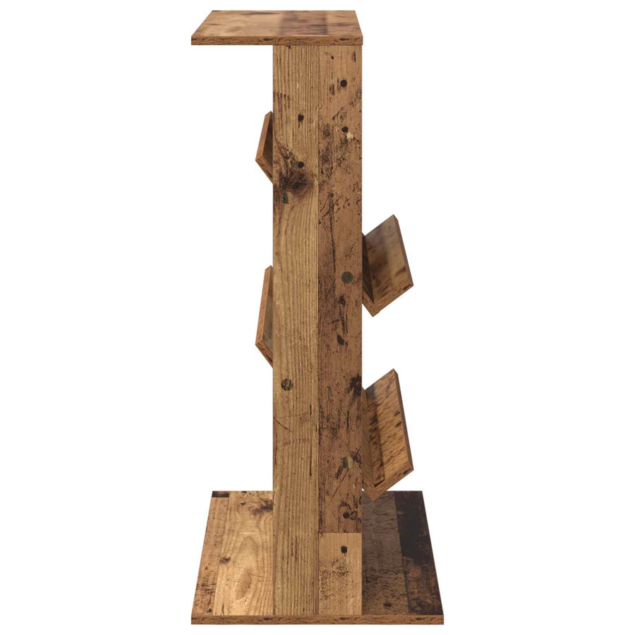 Tijdschrift Rek met plank Oudhout 70 x 41 x 96 cm Bewerkt hout