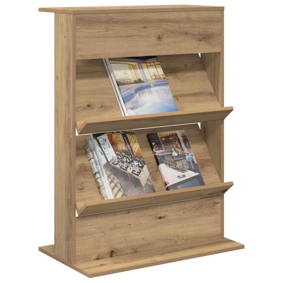 Tijdschrift Rek Artisan Eiken 70 x 41 x 96 cm Bewerkt hout