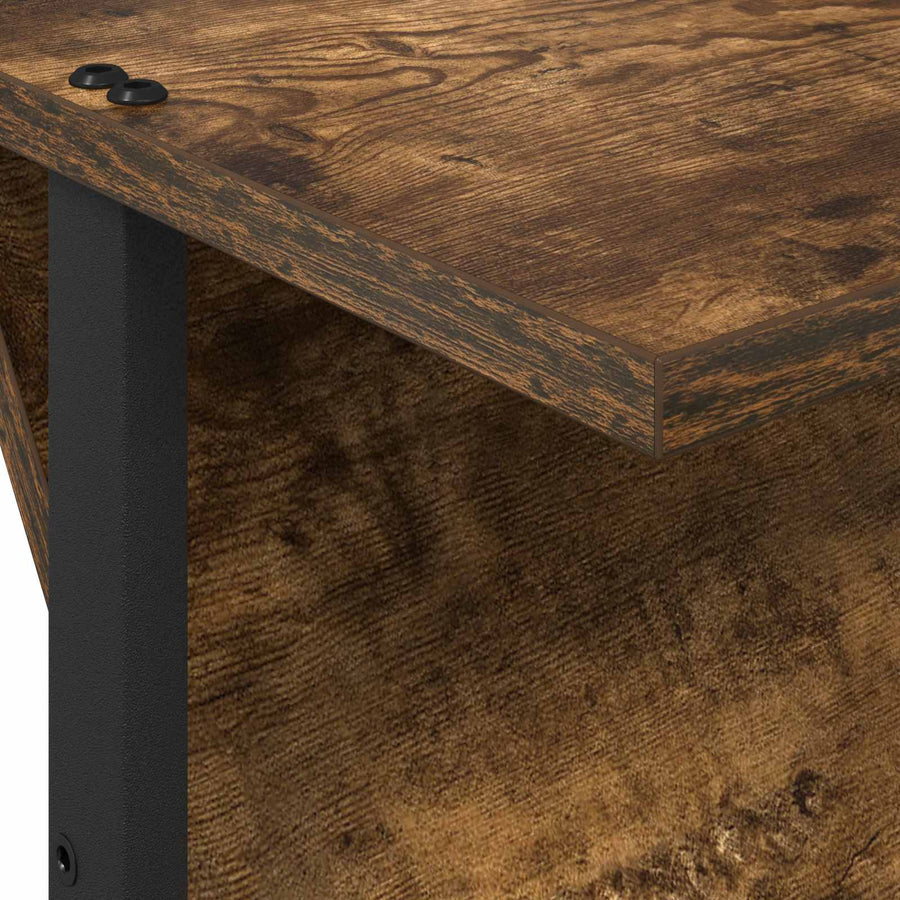 Tijdschrift Rek 68 X 40 X 123.5 Cm Bewerkt Hout Gerookt eiken