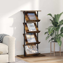 Tijdschrift Rek 68 X 40 X 123.5 Cm Bewerkt Hout Gerookt eiken