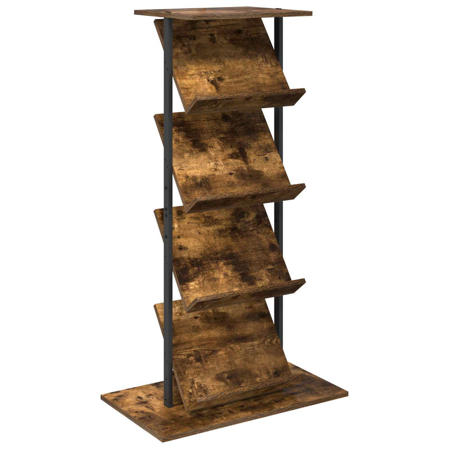 Tijdschrift Rek 68 X 40 X 123.5 Cm Bewerkt Hout Gerookt eiken