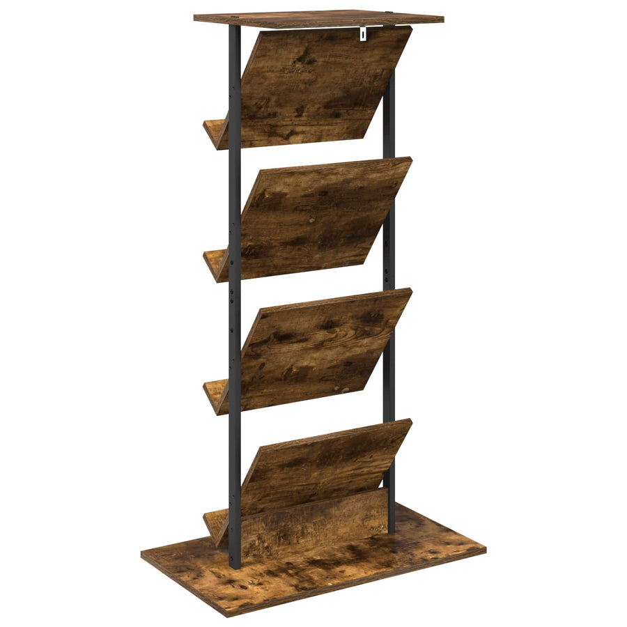 Tijdschrift Rek 68 X 40 X 123.5 Cm Bewerkt Hout Gerookt eiken