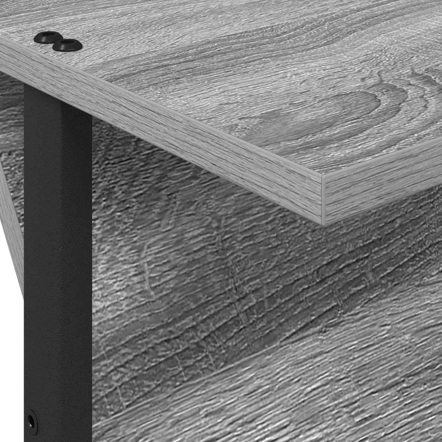 Tijdschrift Rek 68 X 40 X 123.5 Cm Bewerkt Hout Grijs sonoma