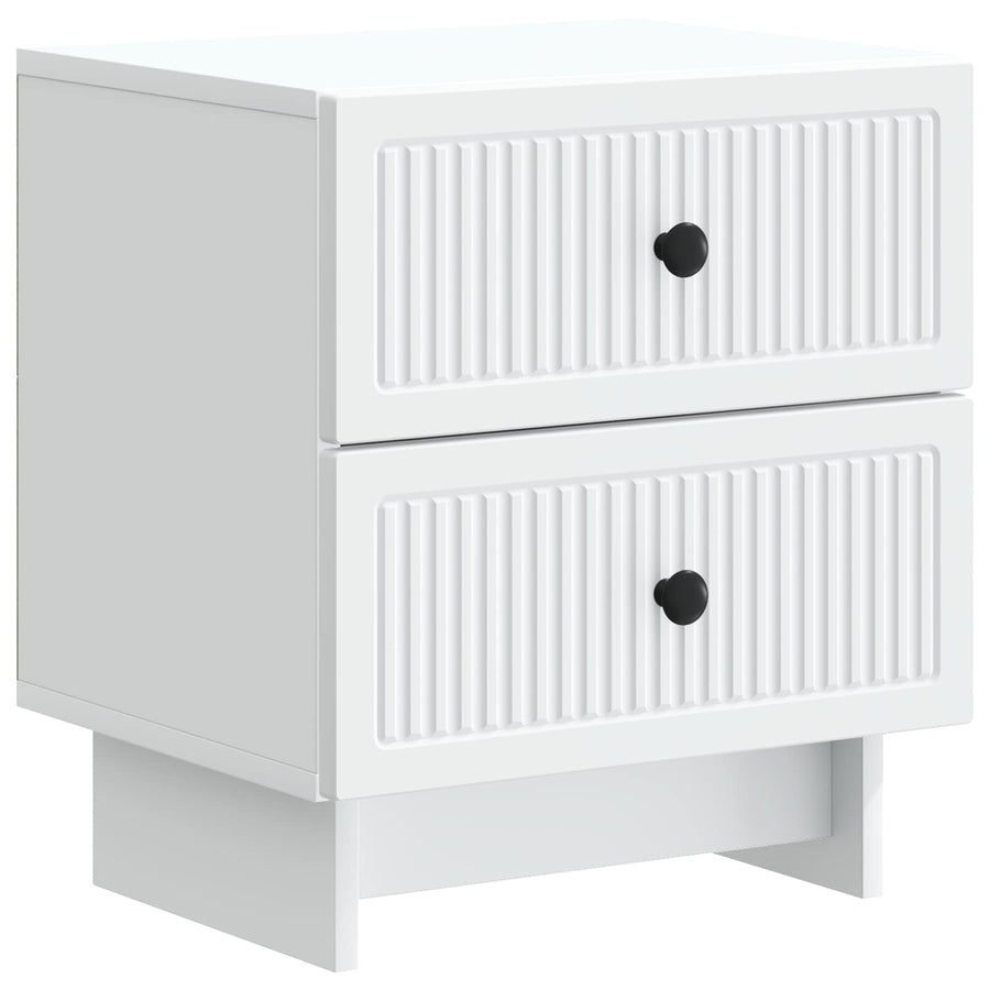 Nachtkastje met lade Wit 43 x 34,5 x 47,5 cm Bewerkt hout