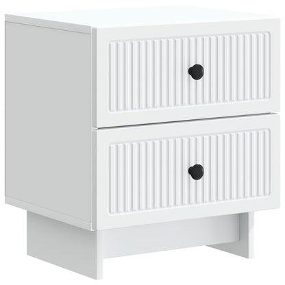 Nachtkastje met lade 2 pcs Wit 43 x 34,5 x 47,5 cm Bewerkt hout