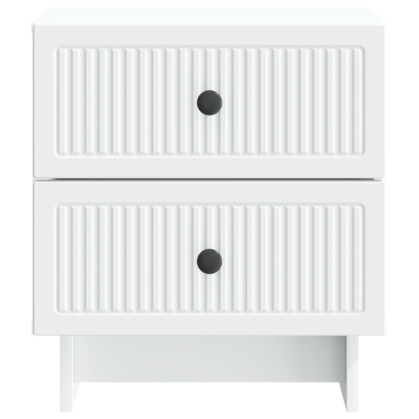 Nachtkastje met lade 2 pcs Wit 43 x 34,5 x 47,5 cm Bewerkt hout
