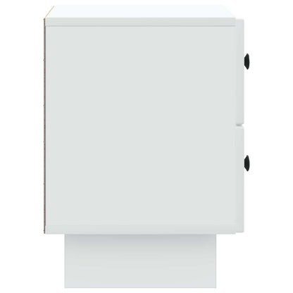 Nachtkastje met lade 2 pcs Wit 43 x 34,5 x 47,5 cm Bewerkt hout