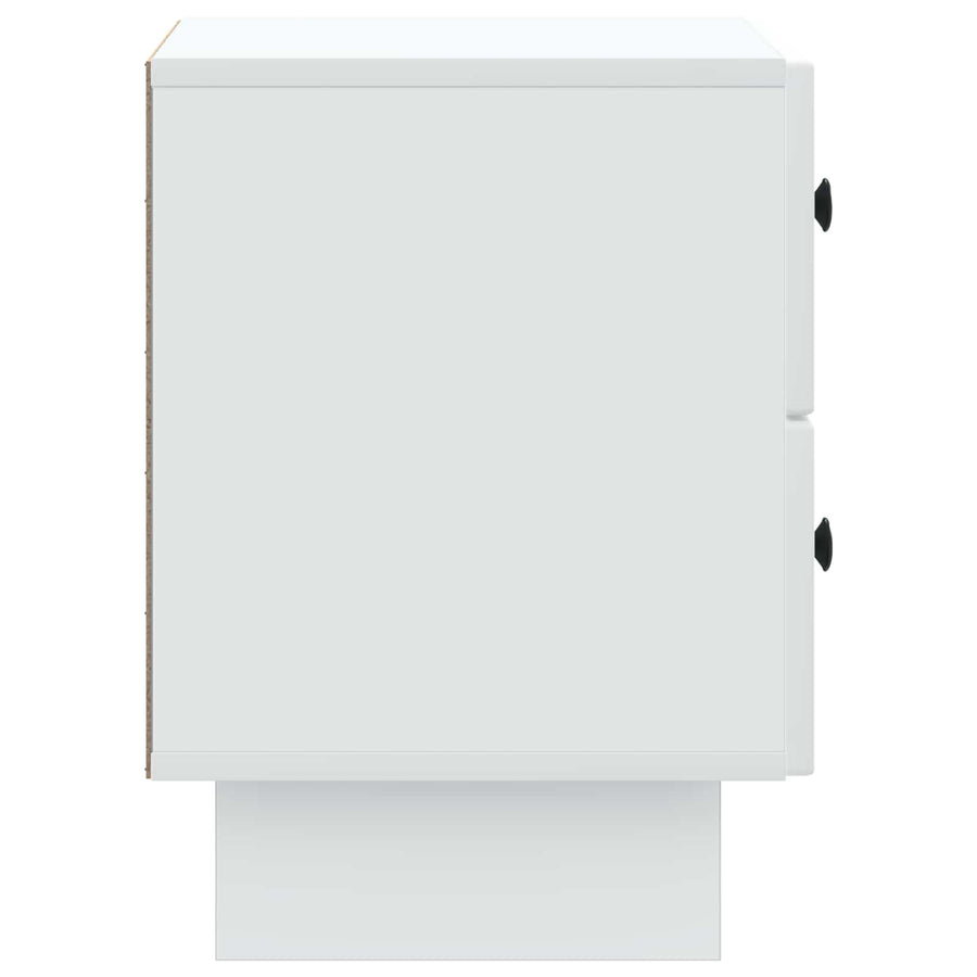 Nachtkastje met lade 2 pcs Wit 43 x 34,5 x 47,5 cm Bewerkt hout