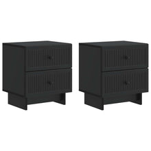 Nachtkastje 2 pcs Zwart 43 x 34,5 x 47,5 cm Bewerkt hout