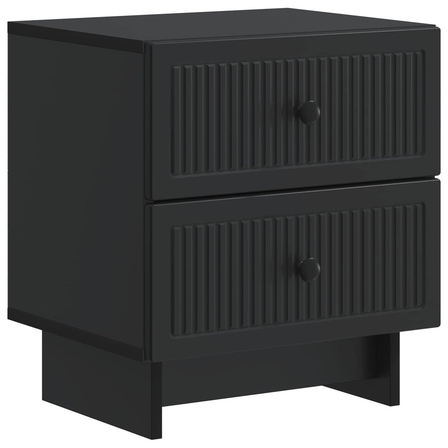 Nachtkastje 2 pcs Zwart 43 x 34,5 x 47,5 cm Bewerkt hout