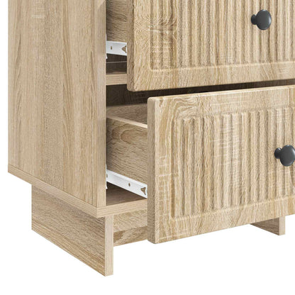 Nachtkastje 2 pcs Sonoma Eiken 43 x 34,5 x 47,5 cm Bewerkt hout