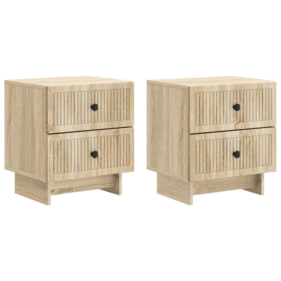 Nachtkastje 2 pcs Sonoma Eiken 43 x 34,5 x 47,5 cm Bewerkt hout