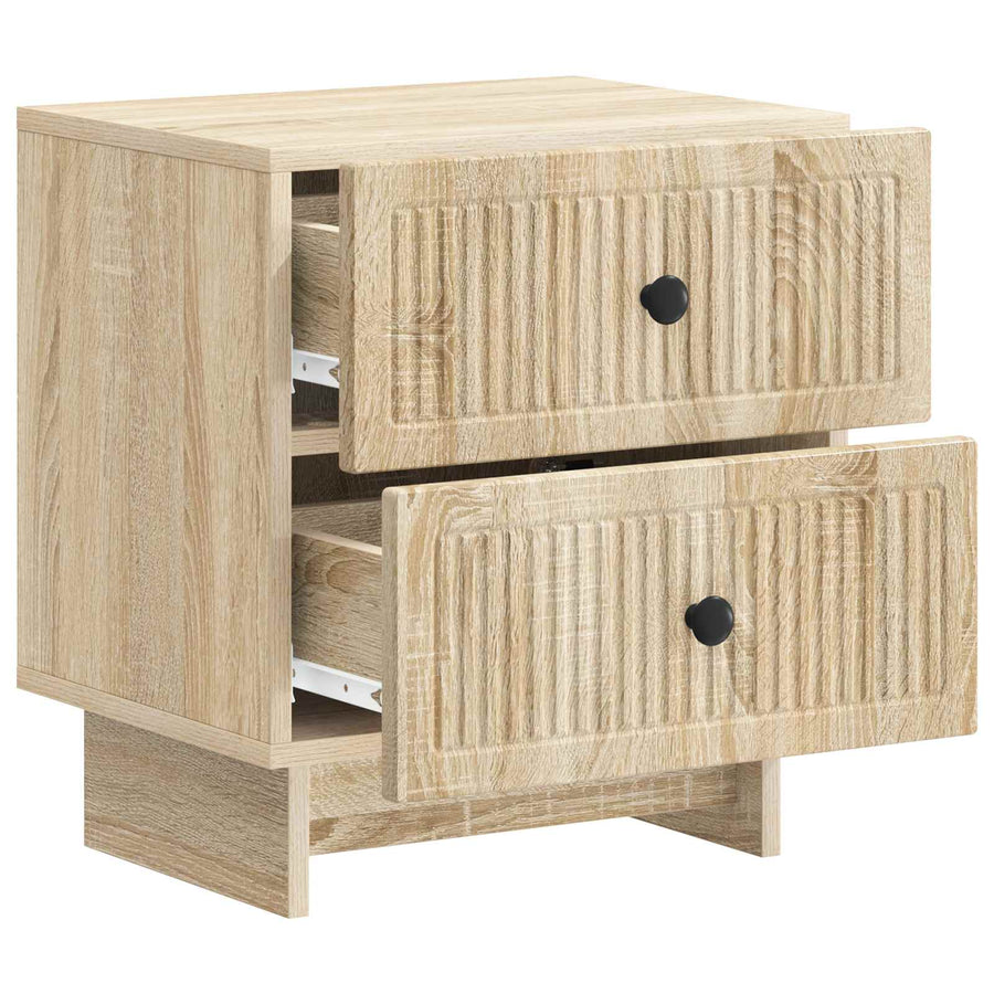 Nachtkastje 2 pcs Sonoma Eiken 43 x 34,5 x 47,5 cm Bewerkt hout