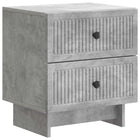 Nachtkastje betongrijs 43x34.5x47.5 cm bewerkt hout