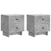 Nachtkastje 2 stuks betongrijs 43x34,5x47,5 cm bewerkt hout