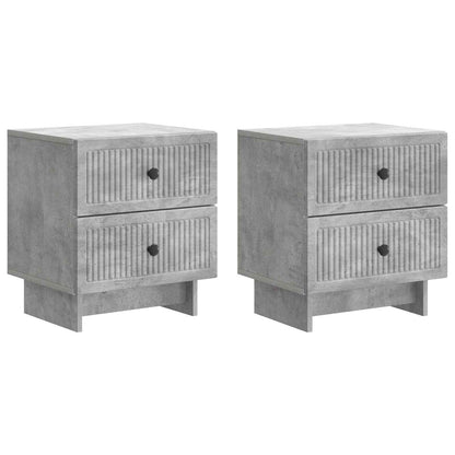 Nachtkastje 2 pcs Betongrijs 43 x 34,5 x 47,5 cm Bewerkt hout