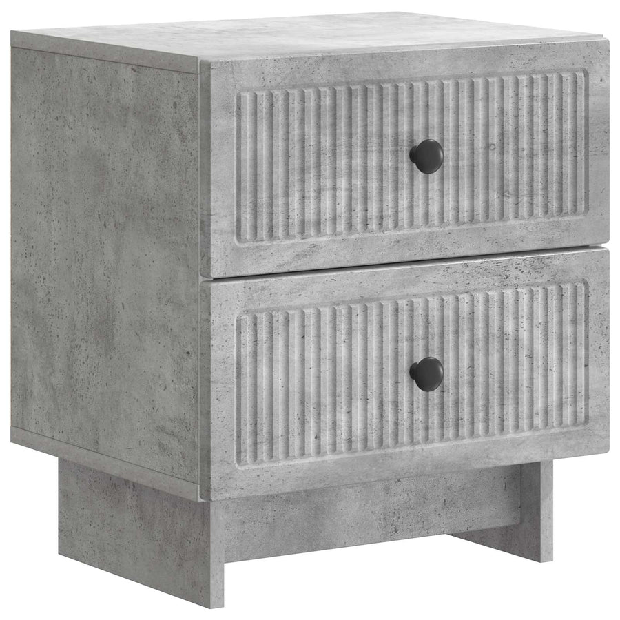 Nachtkastje 2 pcs Betongrijs 43 x 34,5 x 47,5 cm Bewerkt hout