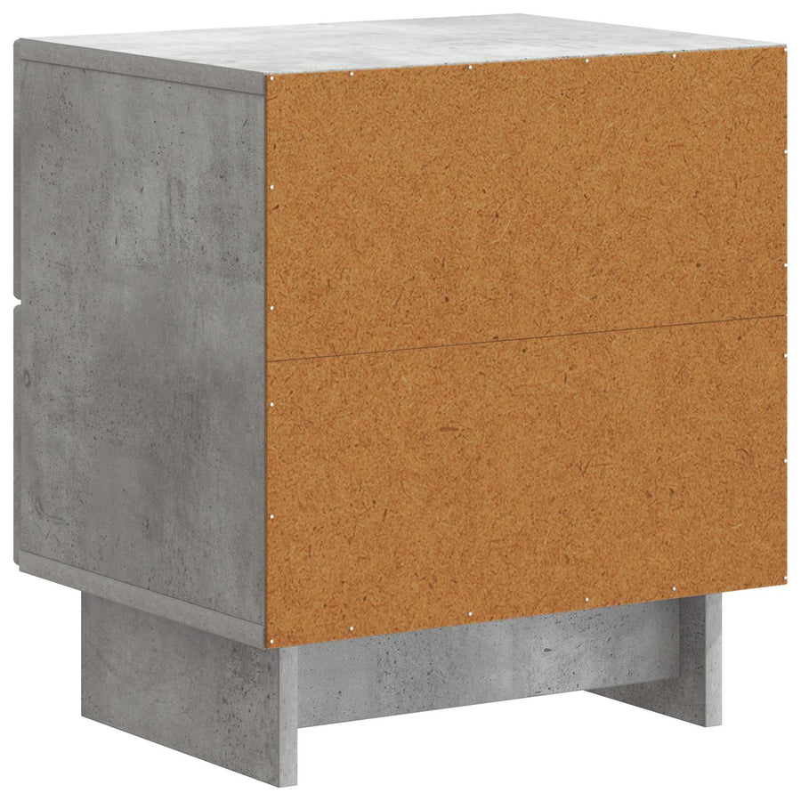 Nachtkastje 2 pcs Betongrijs 43 x 34,5 x 47,5 cm Bewerkt hout