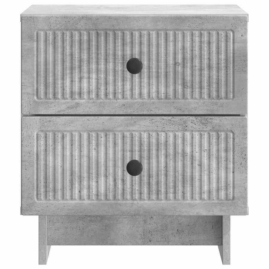 Nachtkastje 2 pcs Betongrijs 43 x 34,5 x 47,5 cm Bewerkt hout