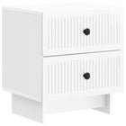 Nachtkastje 43x34,5x47,5 cm hoogglans wit bewerkt hout