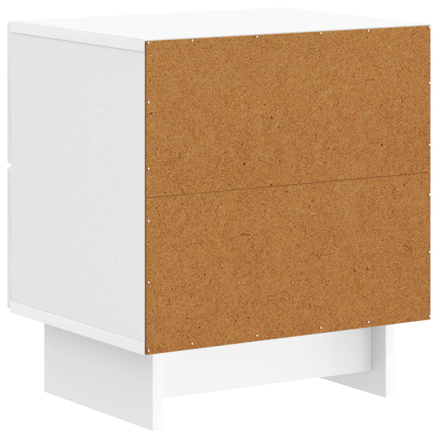 Nachtkastje met lade 2 pcs Hoogglans Wit 43 x 34,5 x 47,5 cm
