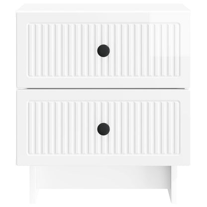 Nachtkastje met lade 2 pcs Hoogglans Wit 43 x 34,5 x 47,5 cm