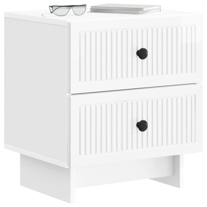 Nachtkastje met lade 2 pcs Hoogglans Wit 43 x 34,5 x 47,5 cm