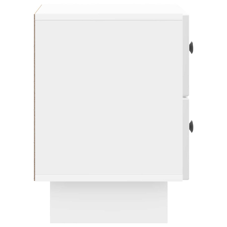 Nachtkastje met lade 2 pcs Hoogglans Wit 43 x 34,5 x 47,5 cm
