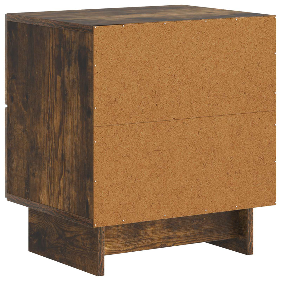 Nachtkastje Gerookt eiken 43 x 34,5 x 47,5 cm Bewerkt hout