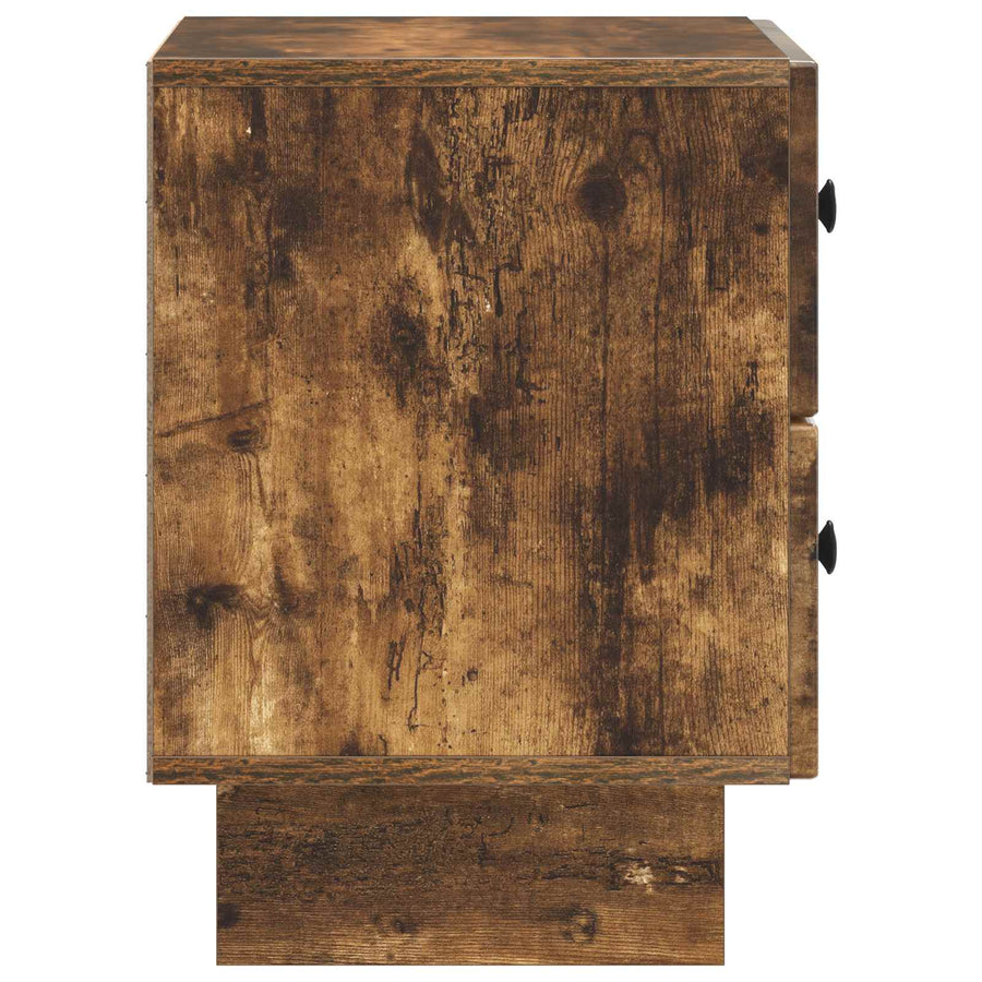 Nachtkastje Gerookt eiken 43 x 34,5 x 47,5 cm Bewerkt hout