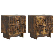 Nachtkastje met lade 2 pcs Gerookt eiken 43 x 34,5 x 47,5 cm