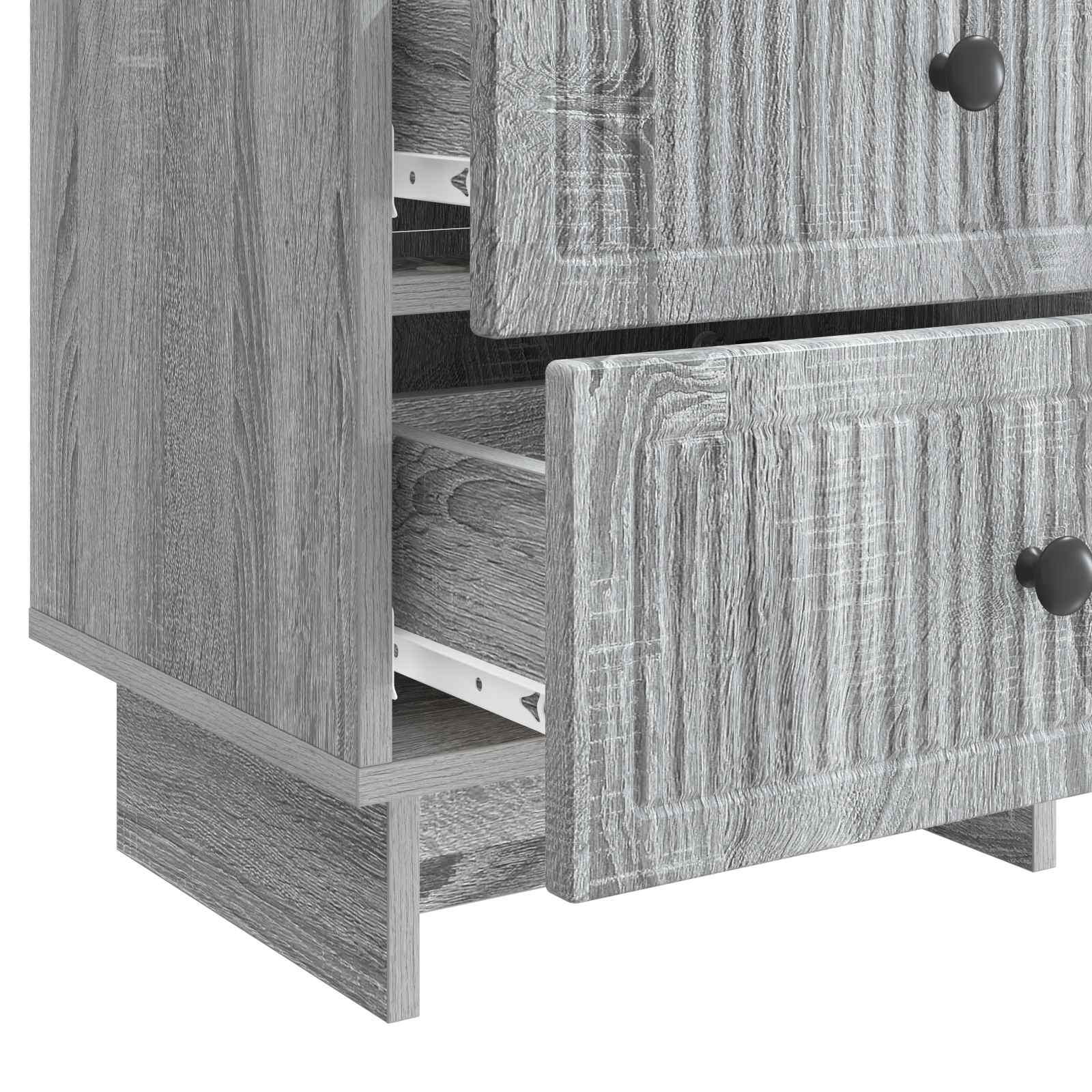 Nachtkastje Grijs sonoma 43 x 34,5 x 47,5 cm Bewerkt hout
