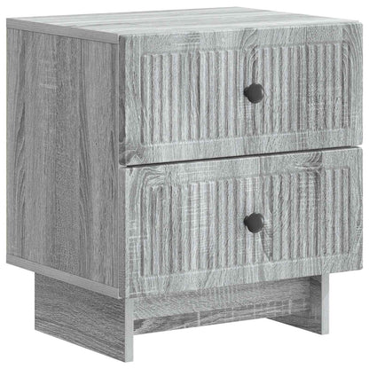 Nachtkastje Grijs sonoma 43 x 34,5 x 47,5 cm Bewerkt hout