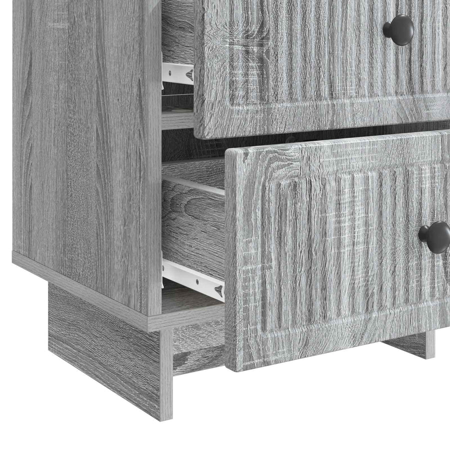 Nachtkastje 2 pcs Grijs sonoma 43 x 34,5 x 47,5 cm Bewerkt hout
