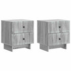 Nachtkastje set van 2 grijs sonoma 43x34,5x47,5 cm