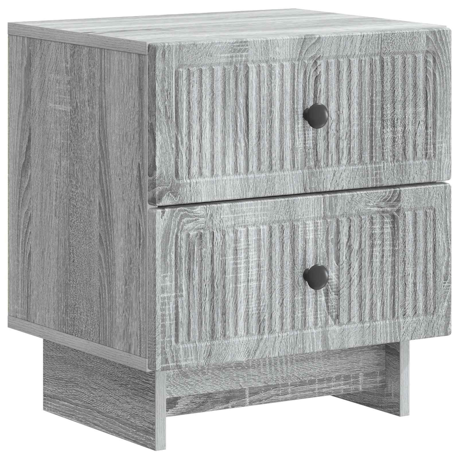 Nachtkastje 2 pcs Grijs sonoma 43 x 34,5 x 47,5 cm Bewerkt hout