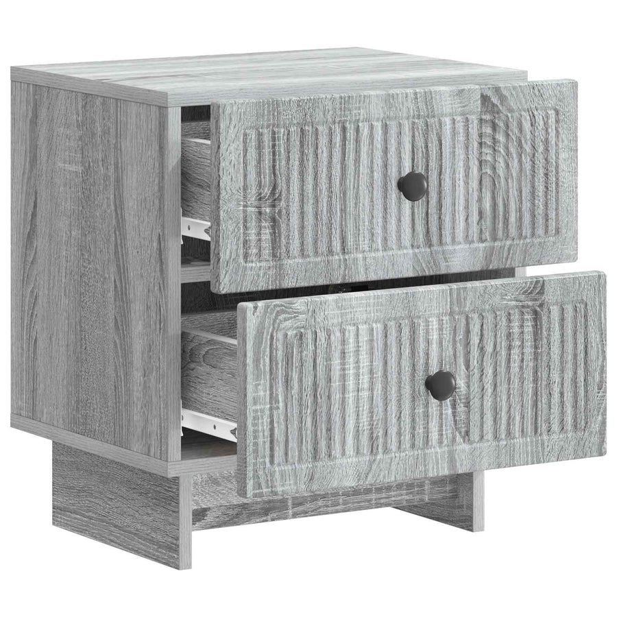 Nachtkastje 2 pcs Grijs sonoma 43 x 34,5 x 47,5 cm Bewerkt hout