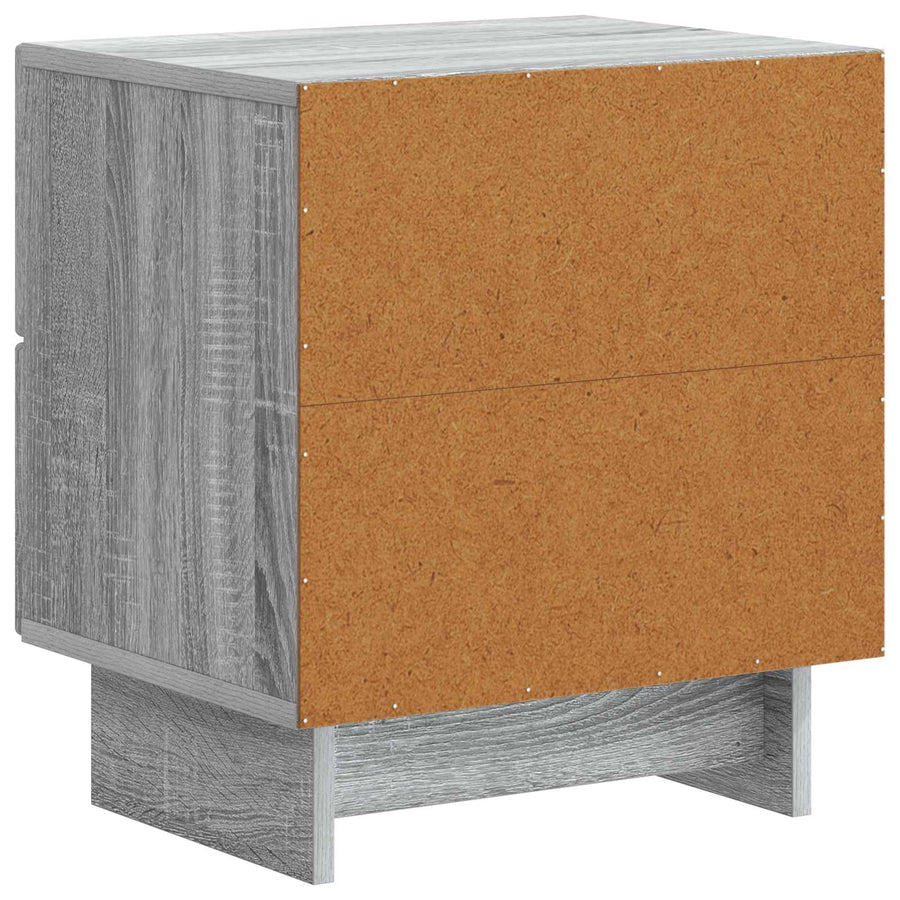 Nachtkastje 2 pcs Grijs sonoma 43 x 34,5 x 47,5 cm Bewerkt hout