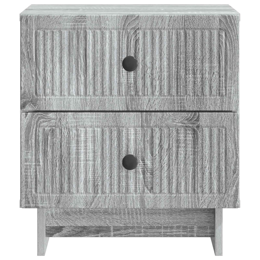 Nachtkastje 2 pcs Grijs sonoma 43 x 34,5 x 47,5 cm Bewerkt hout