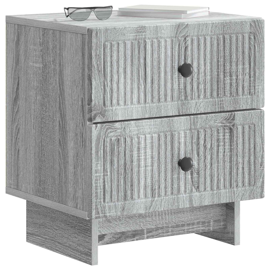 Nachtkastje 2 pcs Grijs sonoma 43 x 34,5 x 47,5 cm Bewerkt hout