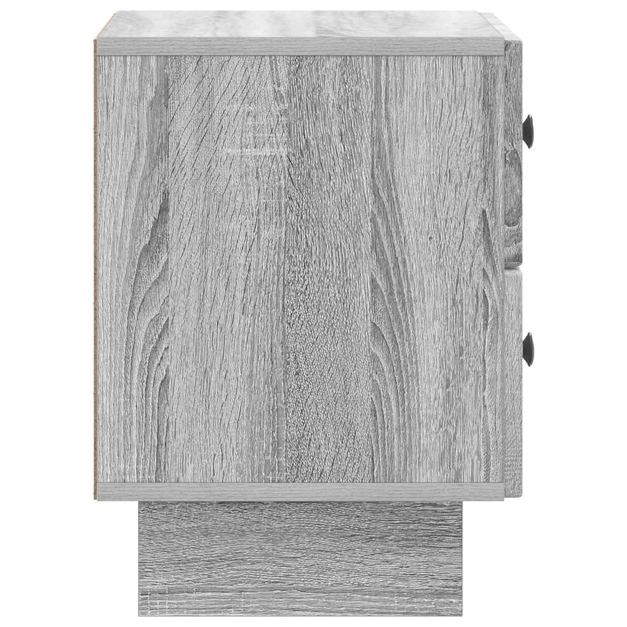Nachtkastje 2 pcs Grijs sonoma 43 x 34,5 x 47,5 cm Bewerkt hout